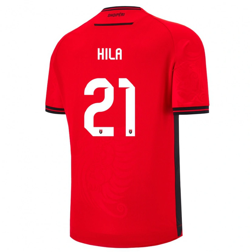 Danxen Women Albania Alma Hila #21 Red Black Home Jersey 26-28 T-Shirt