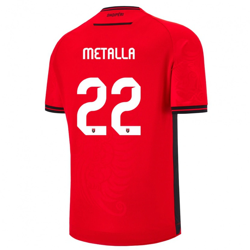 Danxen Women Albania Mikaela Metalla #22 Red Black Home Jersey 26-28 T-Shirt