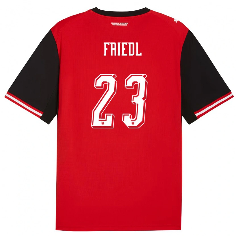 Danxen Women Austria Marco Friedl #23 Black White Home Jersey 26-28 T-Shirt