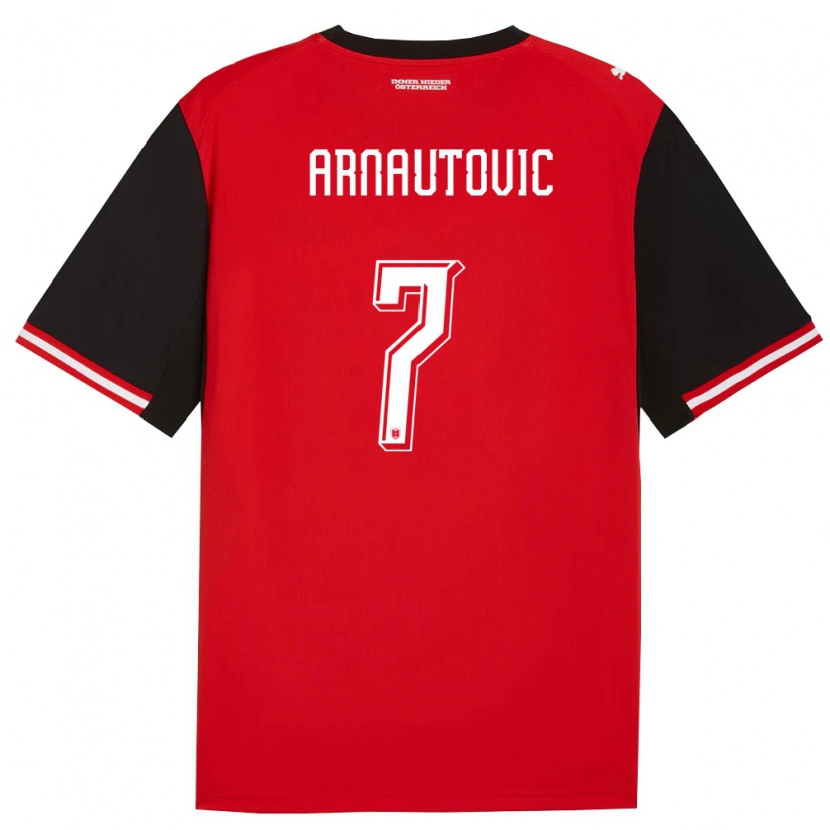 Danxen Women Austria Marko Arnautovic #7 Black White Home Jersey 26-28 T-Shirt