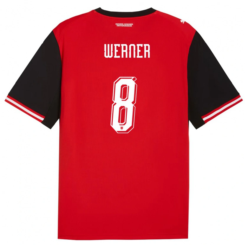 Danxen Women Austria Jakob Werner #8 Black White Home Jersey 26-28 T-Shirt