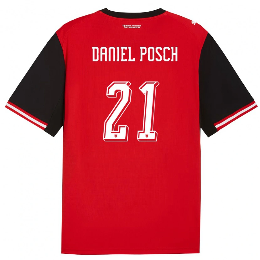 Danxen Women Austria Daniel Posch #21 Black White Home Jersey 26-28 T-Shirt