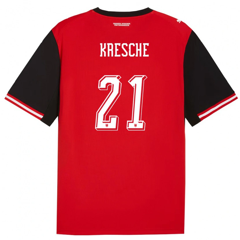 Danxen Women Austria Isabella Kresche #21 Black White Home Jersey 26-28 T-Shirt