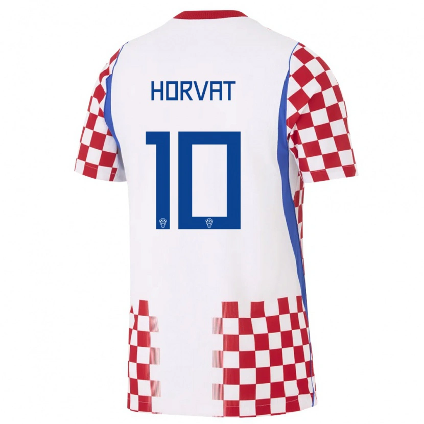 Danxen Women Croatia Niko Horvat #10 White Red Blue Home Jersey 26-28 T-Shirt