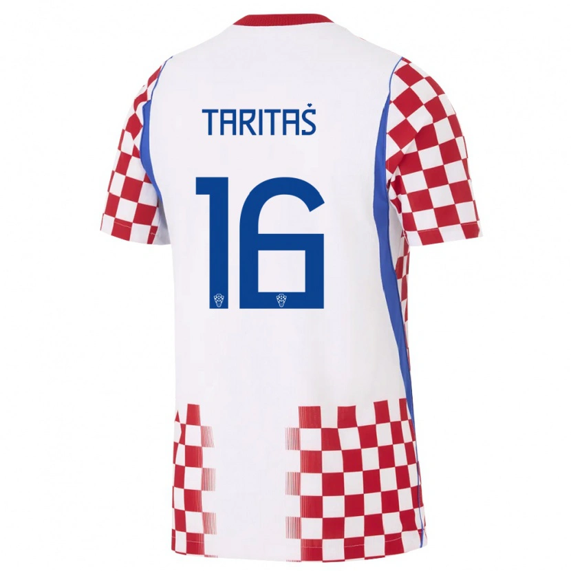 Danxen Women Croatia Martina Taritas #16 White Red Blue Home Jersey 26-28 T-Shirt