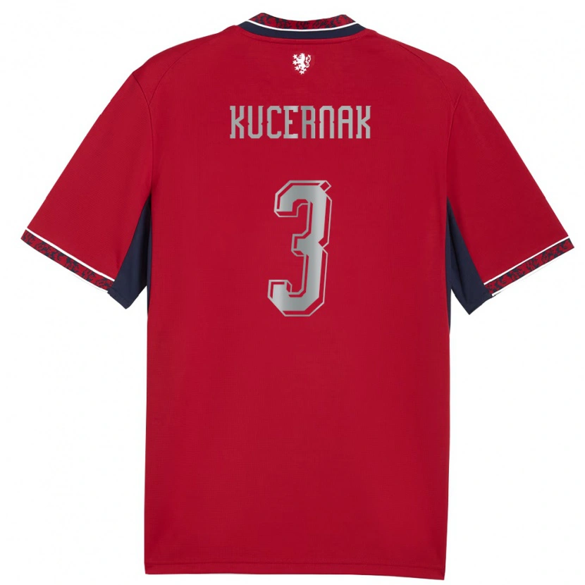 Danxen Women Czech Republic Filip Kucernak #3 Red White Navy Home Jersey 26-28 T-Shirt