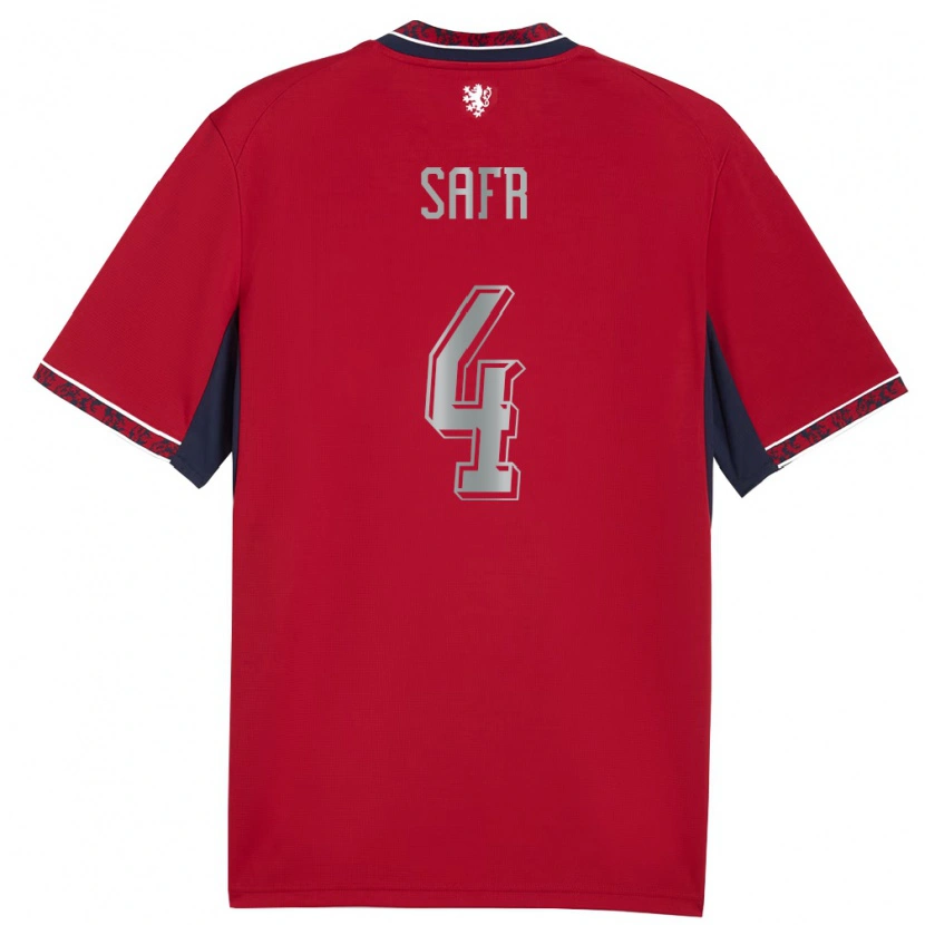 Danxen Women Czech Republic Adam Safr #4 Red White Navy Home Jersey 26-28 T-Shirt