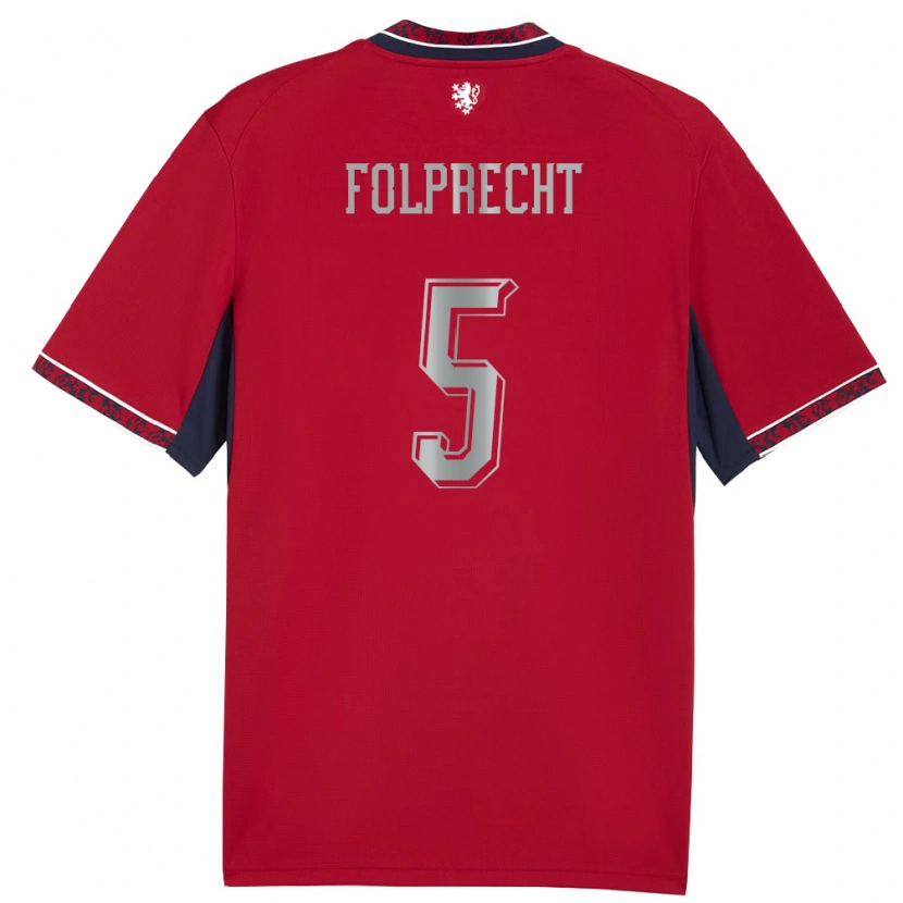 Danxen Women Czech Republic Michal Folprecht #5 Red White Navy Home Jersey 26-28 T-Shirt