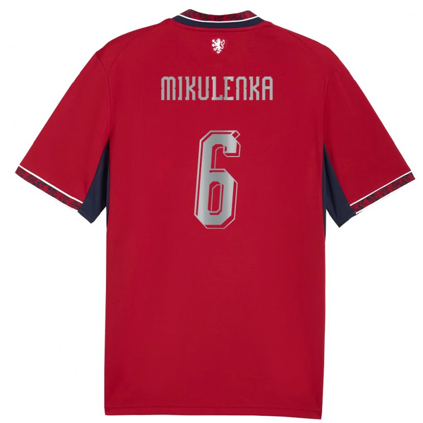Danxen Women Czech Republic Matej Mikulenka #6 Red White Navy Home Jersey 26-28 T-Shirt