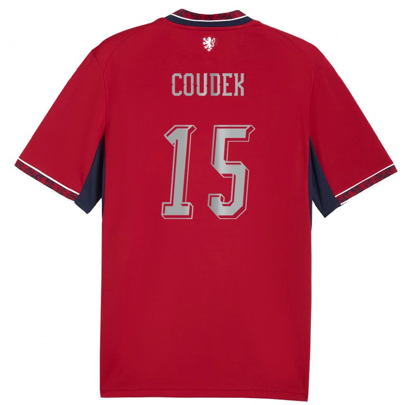 Danxen Women Czech Republic Ondrej Coudek #15 Red White Navy Home Jersey 26-28 T-Shirt