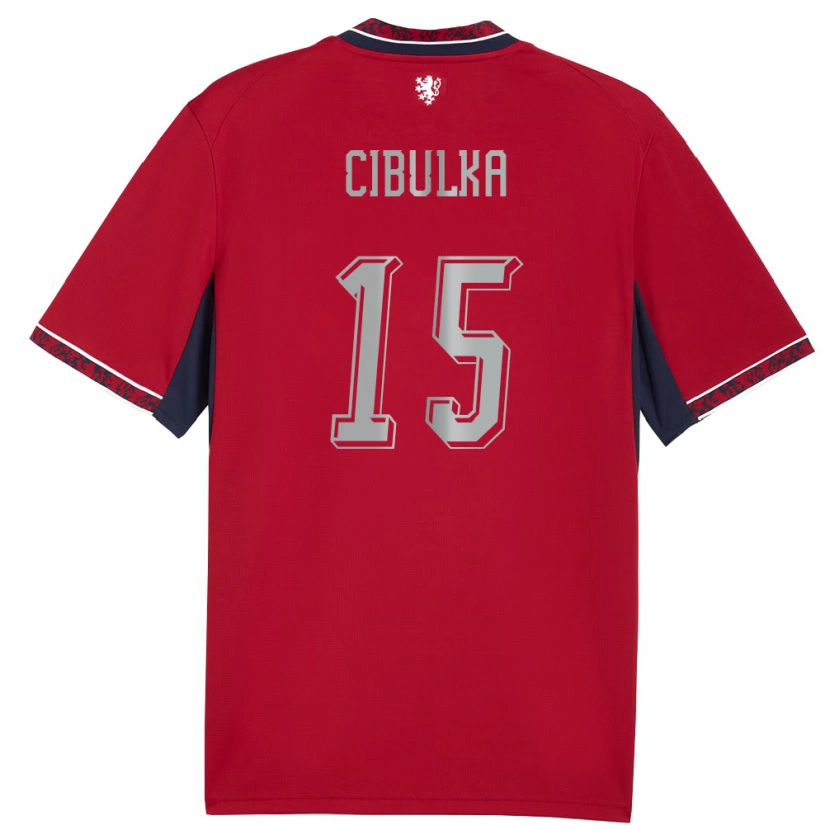 Danxen Women Czech Republic Oskar Cibulka #15 Red White Navy Home Jersey 26-28 T-Shirt