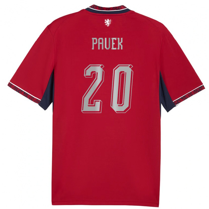Danxen Women Czech Republic Jakub Pavek #20 Red White Navy Home Jersey 26-28 T-Shirt