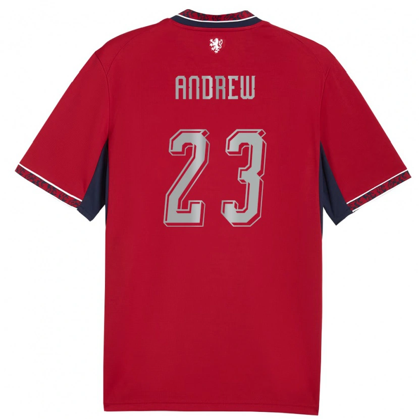 Danxen Women Czech Republic Colin Andrew #23 Red White Navy Home Jersey 26-28 T-Shirt
