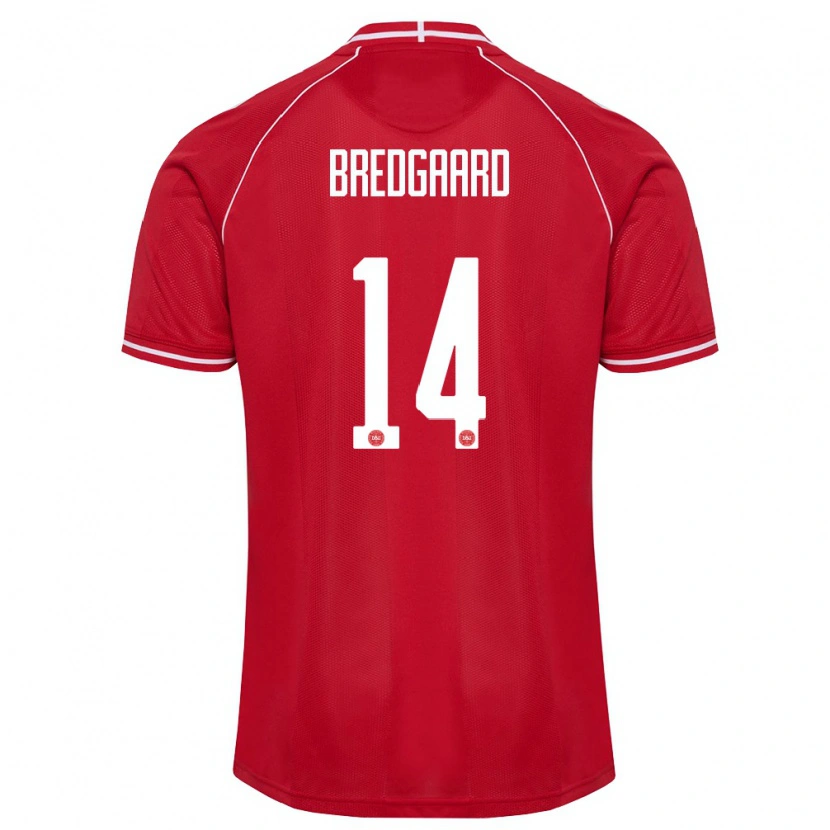 Danxen Women Denmark Sofie Bredgaard #14 Red White Home Jersey 26-28 T-Shirt