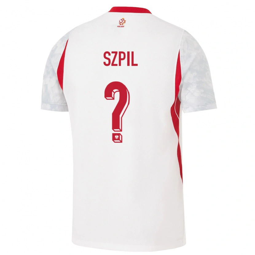 Danxen Women Poland Franciszek Szpil #0 White Red Gray Home Jersey 26-28 T-Shirt