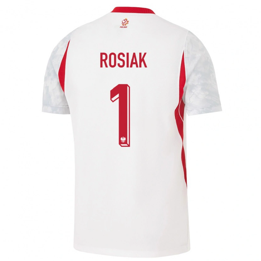 Danxen Women Poland Michał Rosiak #1 White Red Gray Home Jersey 26-28 T-Shirt