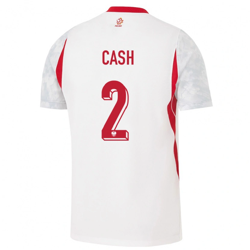 Danxen Women Poland Matty Cash #2 White Red Gray Home Jersey 26-28 T-Shirt
