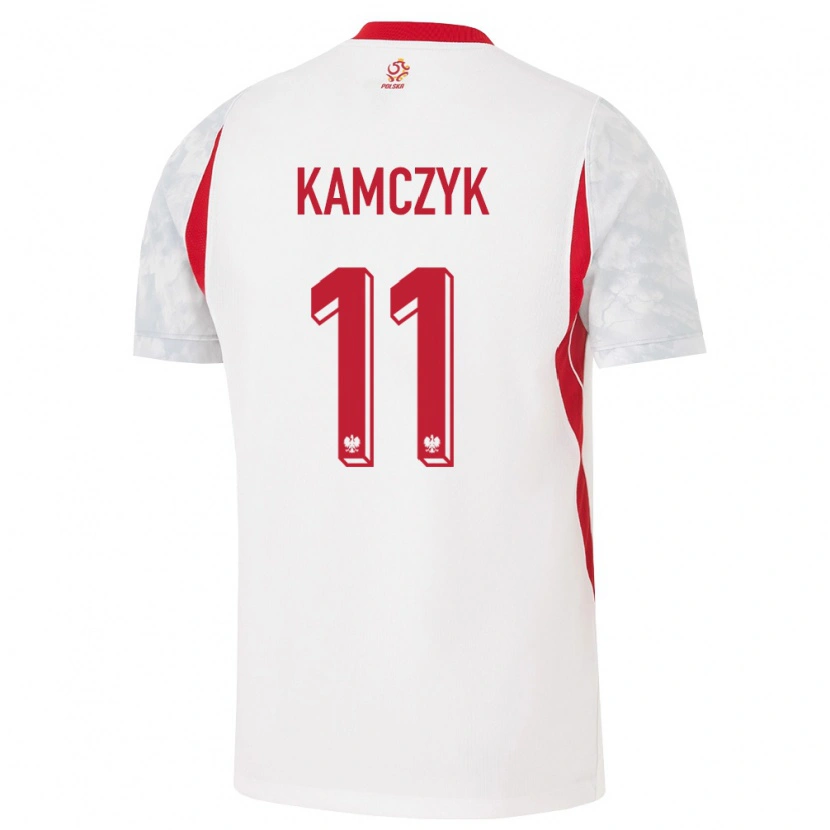 Danxen Women Poland Ewelina Kamczyk #11 White Red Gray Home Jersey 26-28 T-Shirt