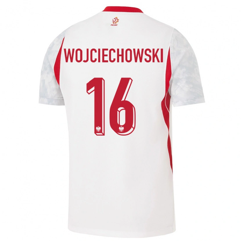Danxen Women Poland Oliwier Wojciechowski #16 White Red Gray Home Jersey 26-28 T-Shirt