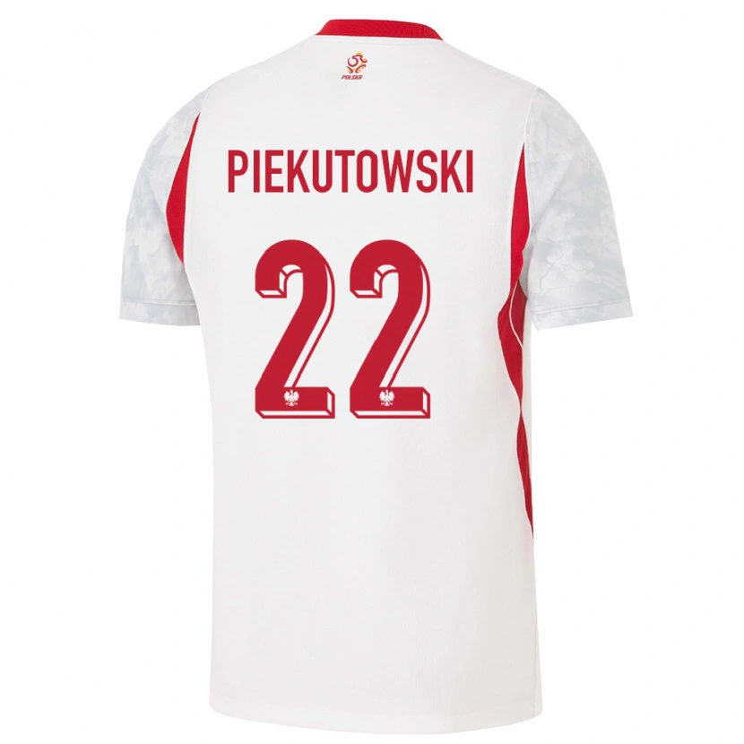 Danxen Women Poland Milosz Piekutowski #22 White Red Gray Home Jersey 26-28 T-Shirt