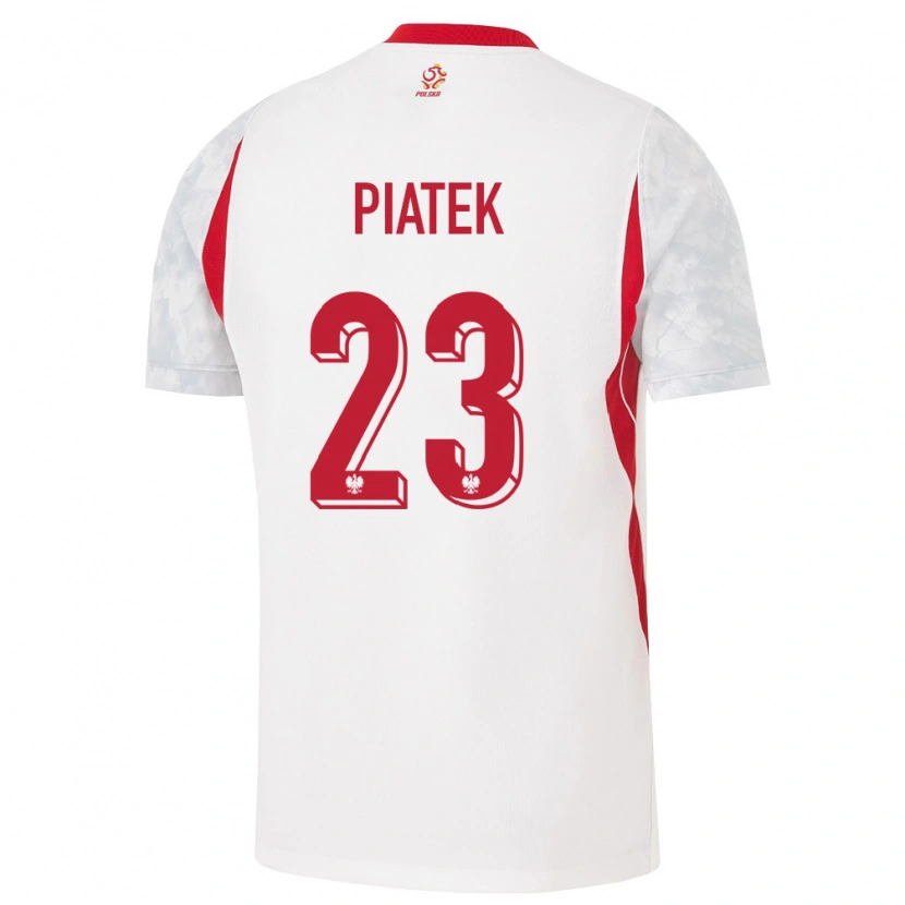 Danxen Women Poland Krzysztof Piatek #23 White Red Gray Home Jersey 26-28 T-Shirt