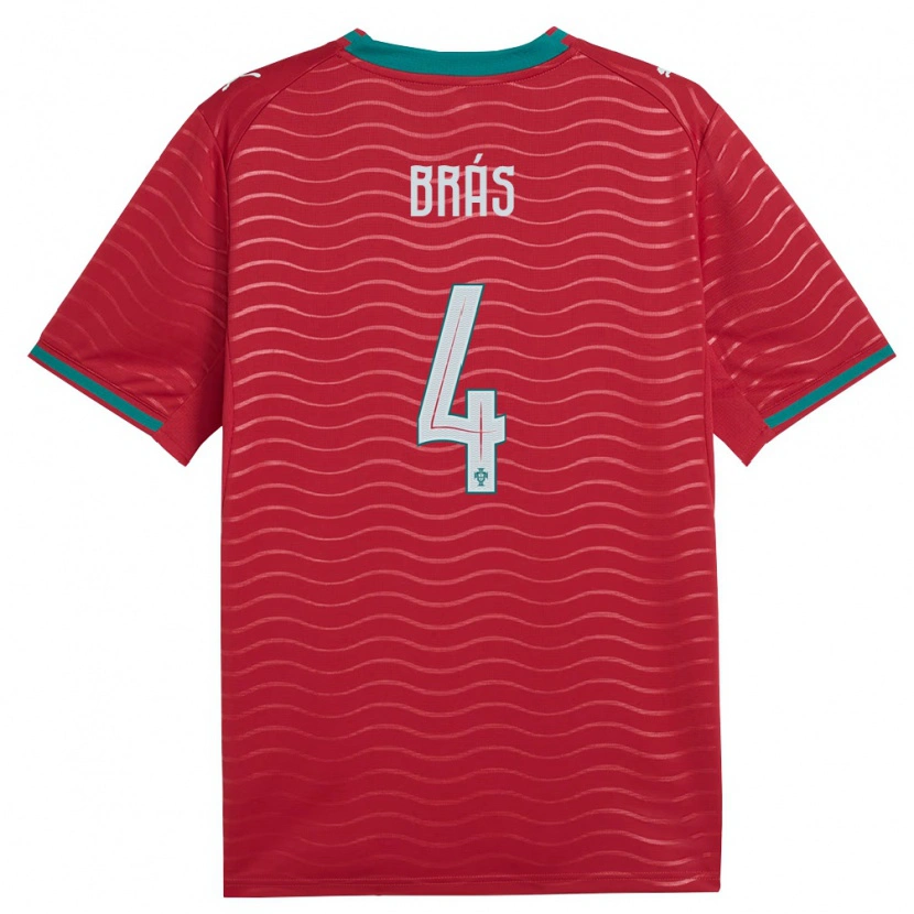 Danxen Women Portugal Gabi Bras #4 Red Green White Home Jersey 26-28 T-Shirt