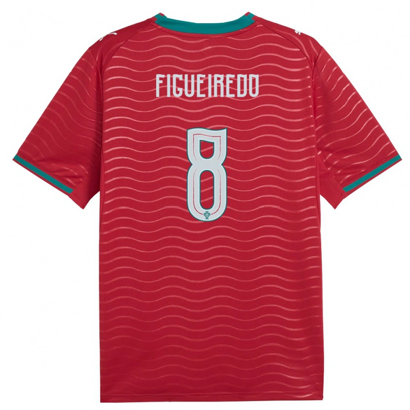 Danxen Women Portugal Miguel Figueiredo #8 Red Green White Home Jersey 26-28 T-Shirt