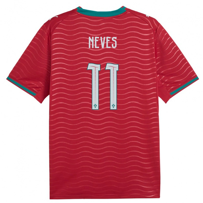 Danxen Women Portugal Bernardo Neves #11 Red Green White Home Jersey 26-28 T-Shirt