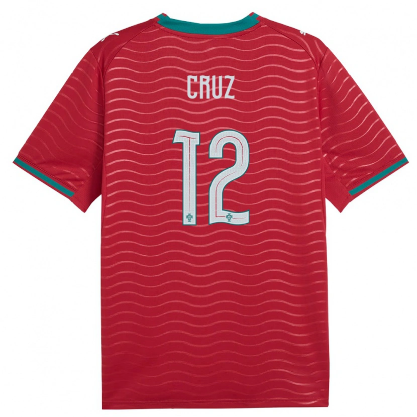 Danxen Women Portugal Tomás Cruz #12 Red Green White Home Jersey 26-28 T-Shirt