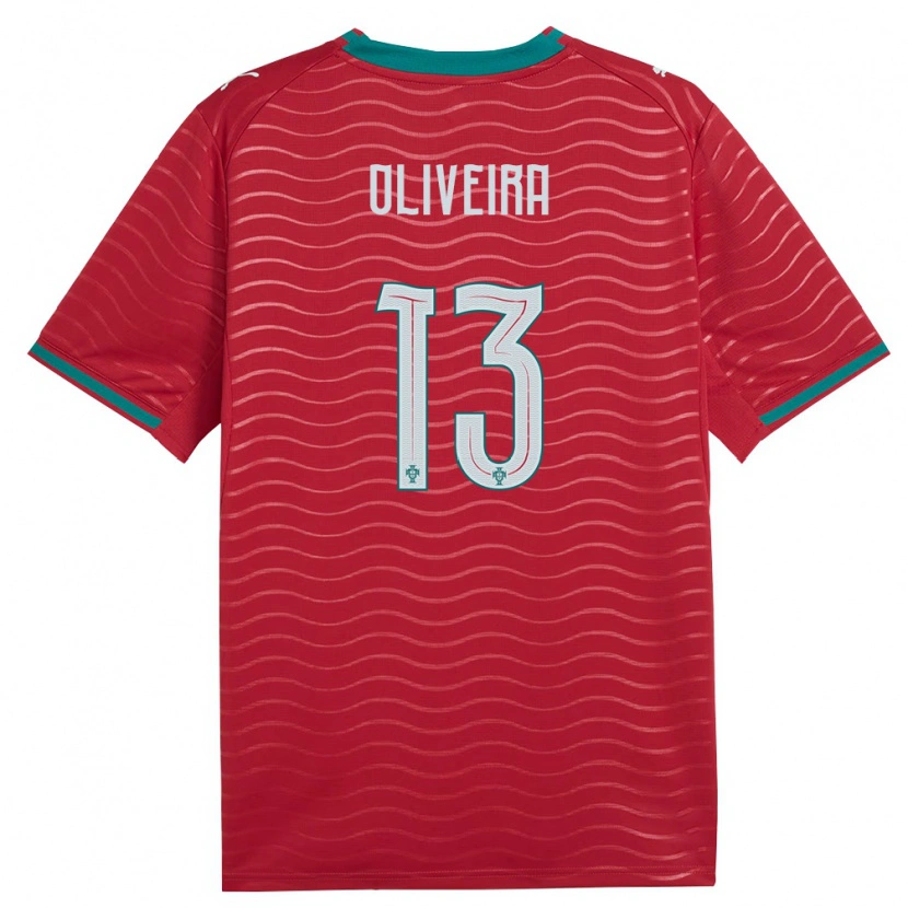 Danxen Women Portugal Tomás Oliveira #13 Red Green White Home Jersey 26-28 T-Shirt