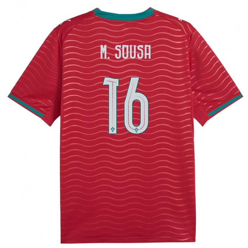 Danxen Women Portugal Martim Sousa #16 Red Green White Home Jersey 26-28 T-Shirt