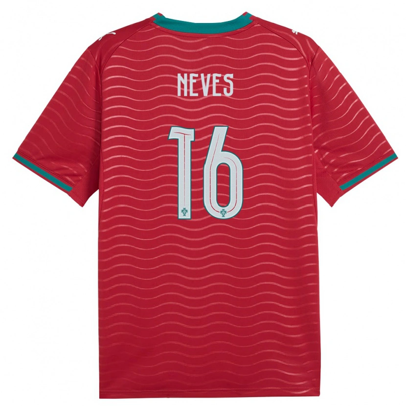 Danxen Women Portugal Gil Neves #16 Red Green White Home Jersey 26-28 T-Shirt