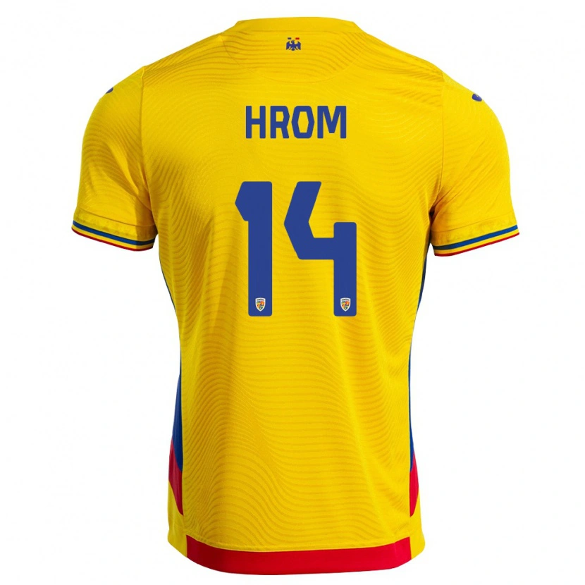 Danxen Women Romania Darian Hrom #14 Yellow Red Home Jersey 26-28 T-Shirt