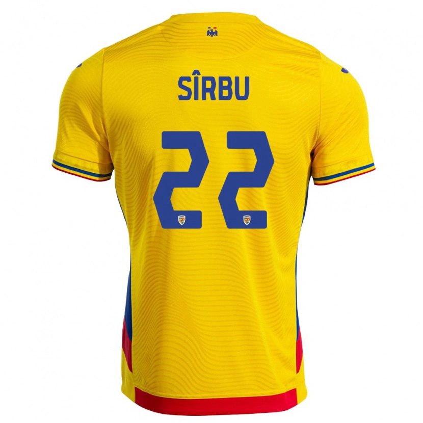 Danxen Women Romania Dan Sîrbu #22 Yellow Red Home Jersey 26-28 T-Shirt