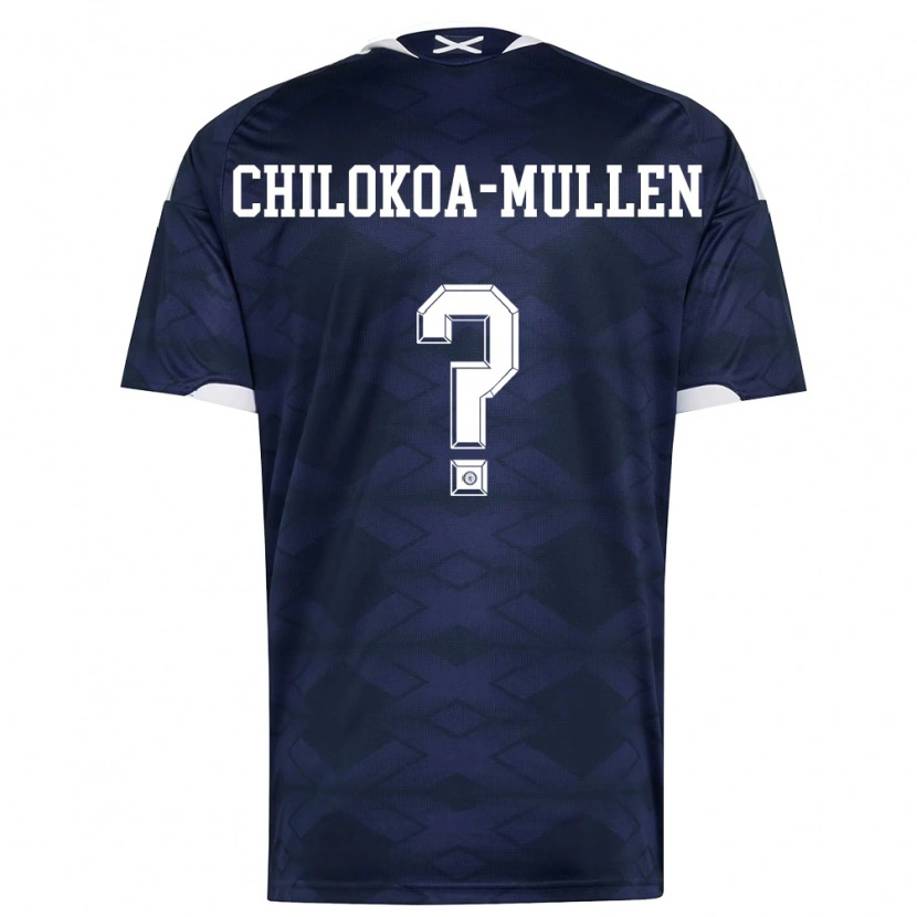 Danxen Women Scotland Jeremiah Chilokoa-Mullen #0 Navy White Home Jersey 26-28 T-Shirt