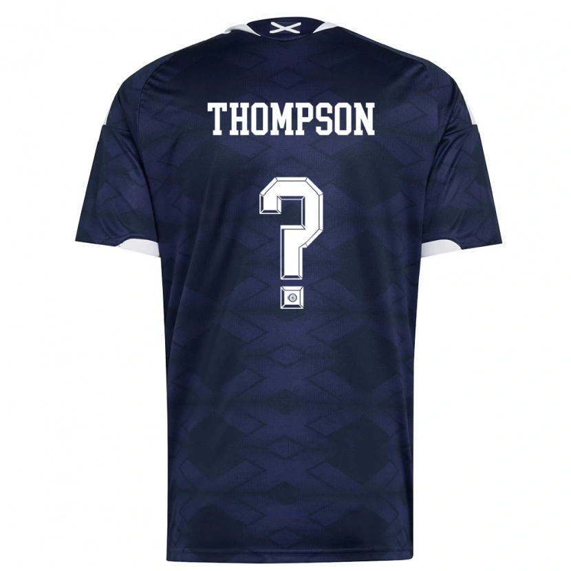 Danxen Women Scotland Alfie Thompson #0 Navy White Home Jersey 26-28 T-Shirt