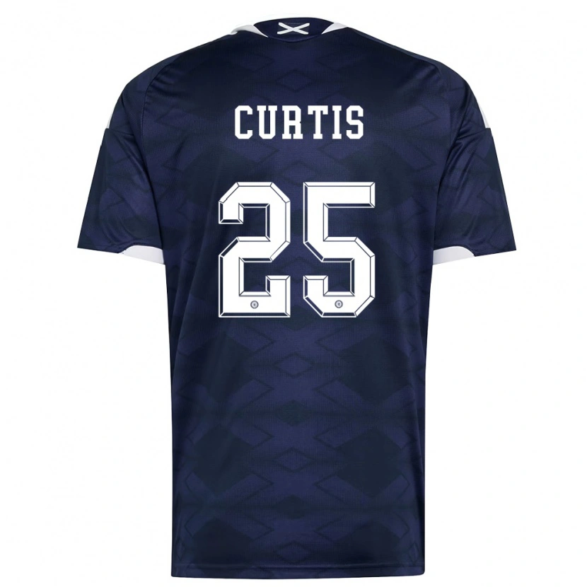 Danxen Women Scotland Findlay Curtis #25 Navy White Home Jersey 26-28 T-Shirt