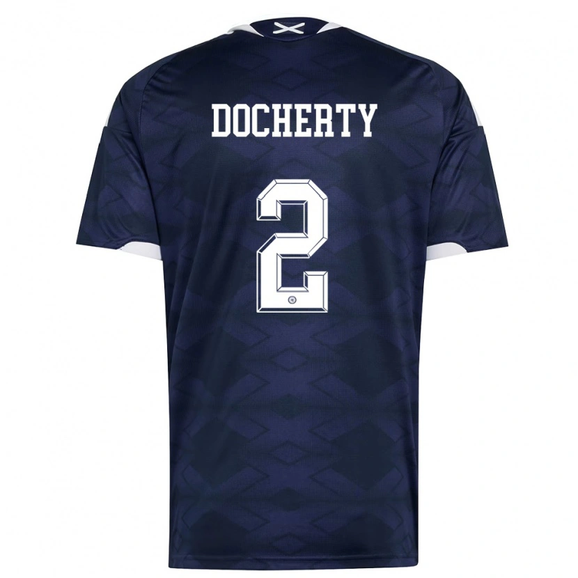 Danxen Women Scotland Nicola Docherty #2 Navy White Home Jersey 26-28 T-Shirt