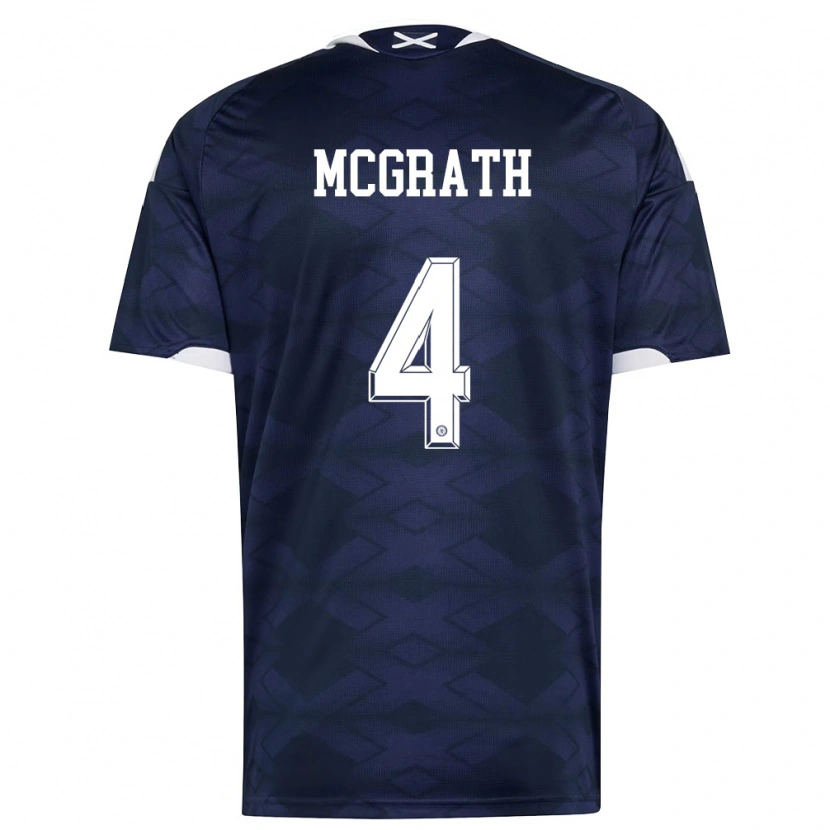 Danxen Women Scotland Joseph Mcgrath #4 Navy White Home Jersey 26-28 T-Shirt
