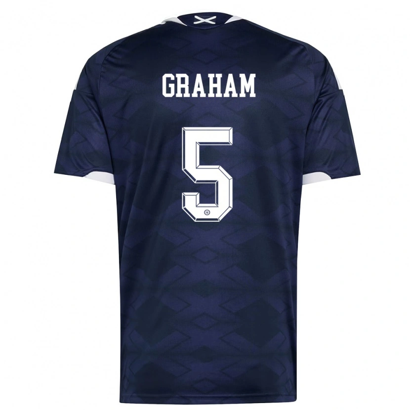 Danxen Women Scotland Luke Graham #5 Navy White Home Jersey 26-28 T-Shirt