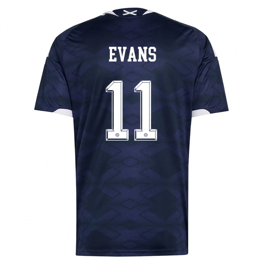 Danxen Women Scotland Lisa Evans #11 Navy White Home Jersey 26-28 T-Shirt