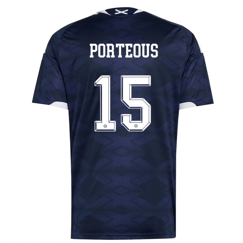 Danxen Women Scotland Ryan Porteous #15 Navy White Home Jersey 26-28 T-Shirt