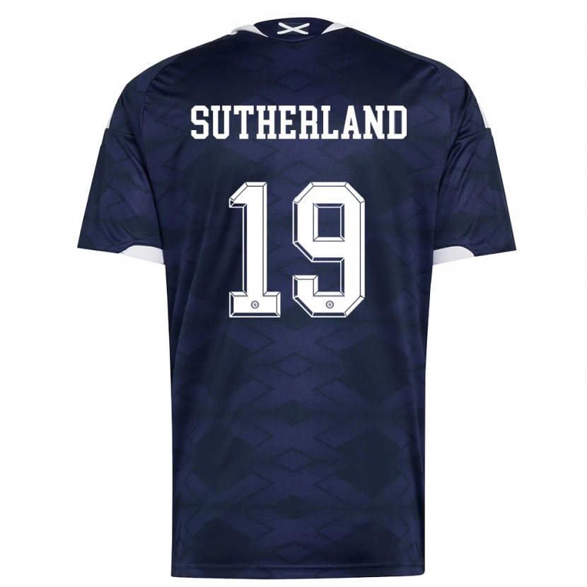 Danxen Women Scotland Ethan Sutherland #19 Navy White Home Jersey 26-28 T-Shirt