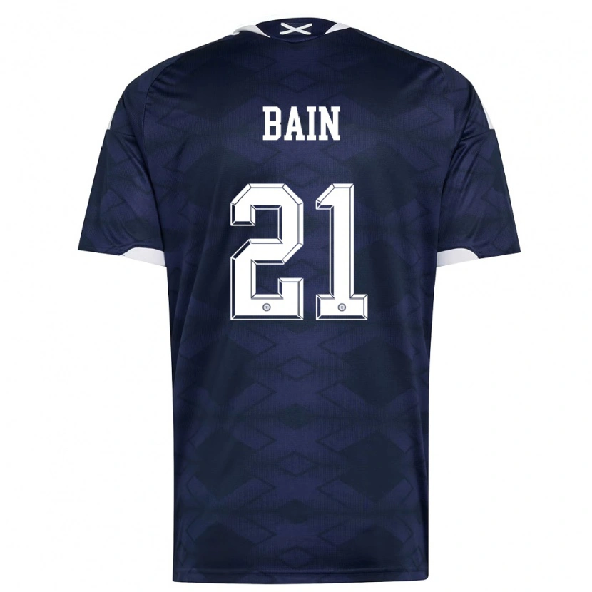 Danxen Women Scotland Scott Bain #21 Navy White Home Jersey 26-28 T-Shirt