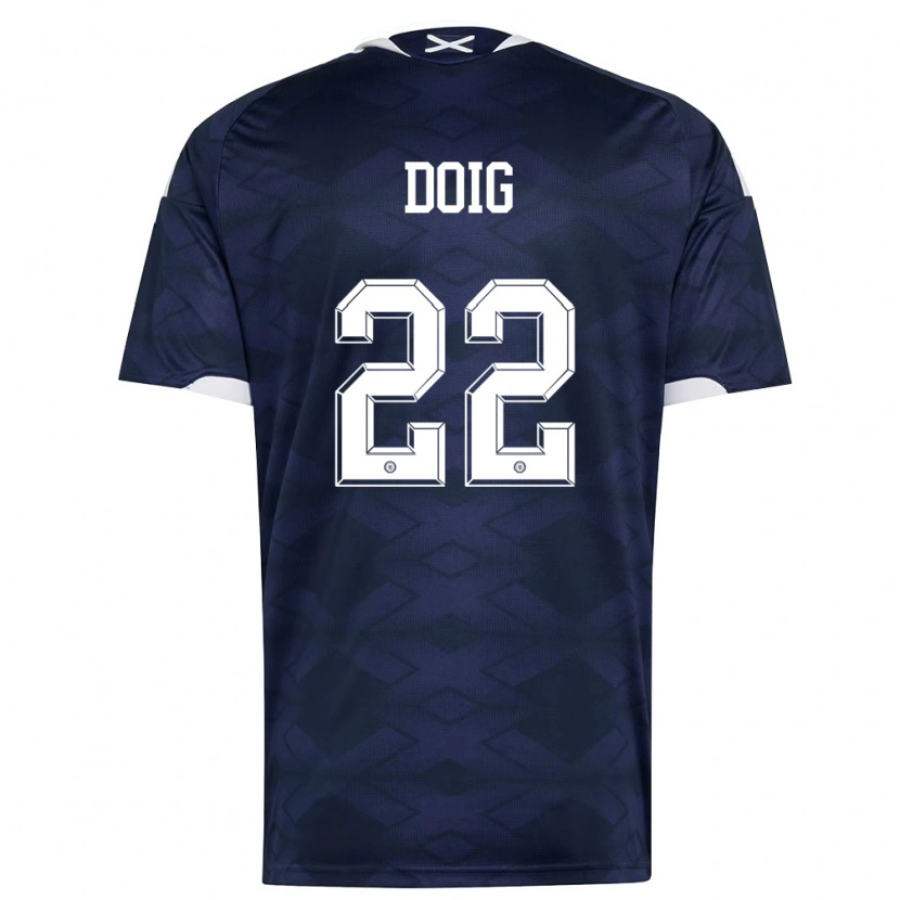 Danxen Women Scotland Josh Doig #22 Navy White Home Jersey 26-28 T-Shirt