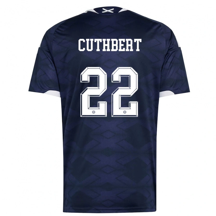 Danxen Women Scotland Erin Cuthbert #22 Navy White Home Jersey 26-28 T-Shirt