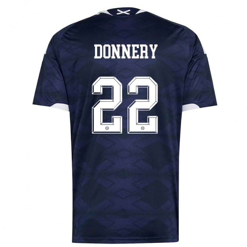 Danxen Women Scotland Julian Donnery #22 Navy White Home Jersey 26-28 T-Shirt