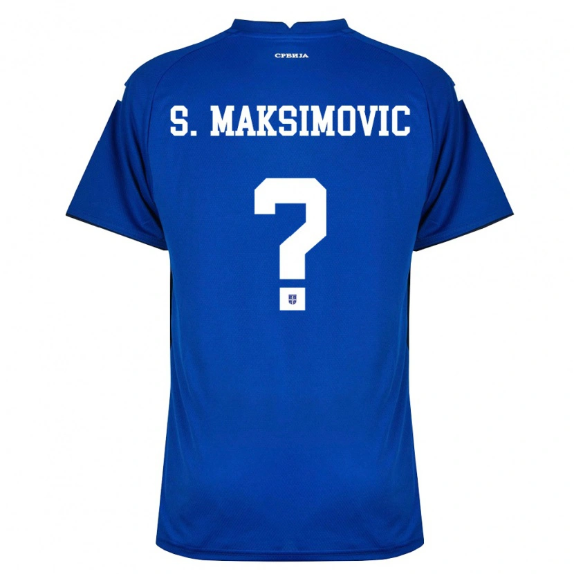 Danxen Women Serbia Strahinja Maksimovic #0 Navy Red Home Jersey 26-28 T-Shirt