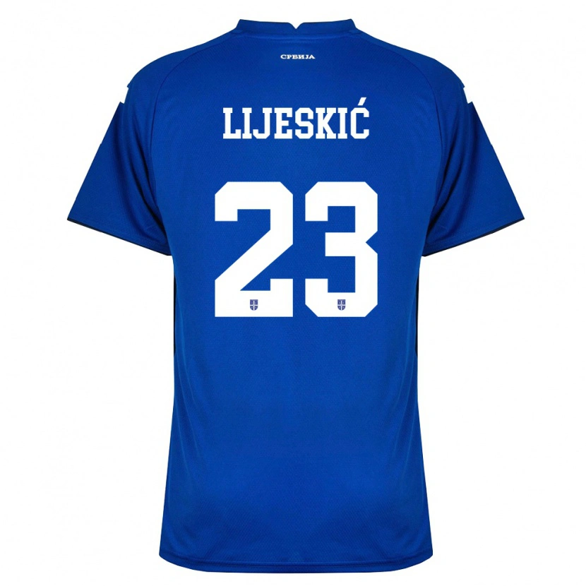 Danxen Women Serbia Luka Lijeskic #23 Navy Red Home Jersey 26-28 T-Shirt