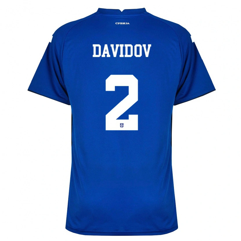 Danxen Women Serbia Vukasin Davidov #2 Navy Red Home Jersey 26-28 T-Shirt